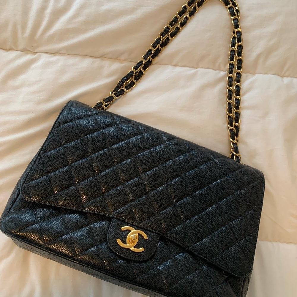 Channel Maxi quilted large bag